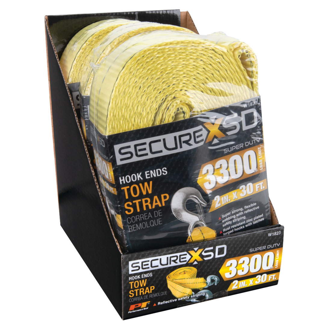 2" X 30' Tow Strap w/Hooks