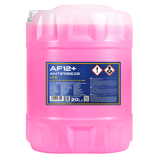 MANNOL ANTIFREEZE COOLANT AF12+ 50/50 (PAIL) (20L) RED