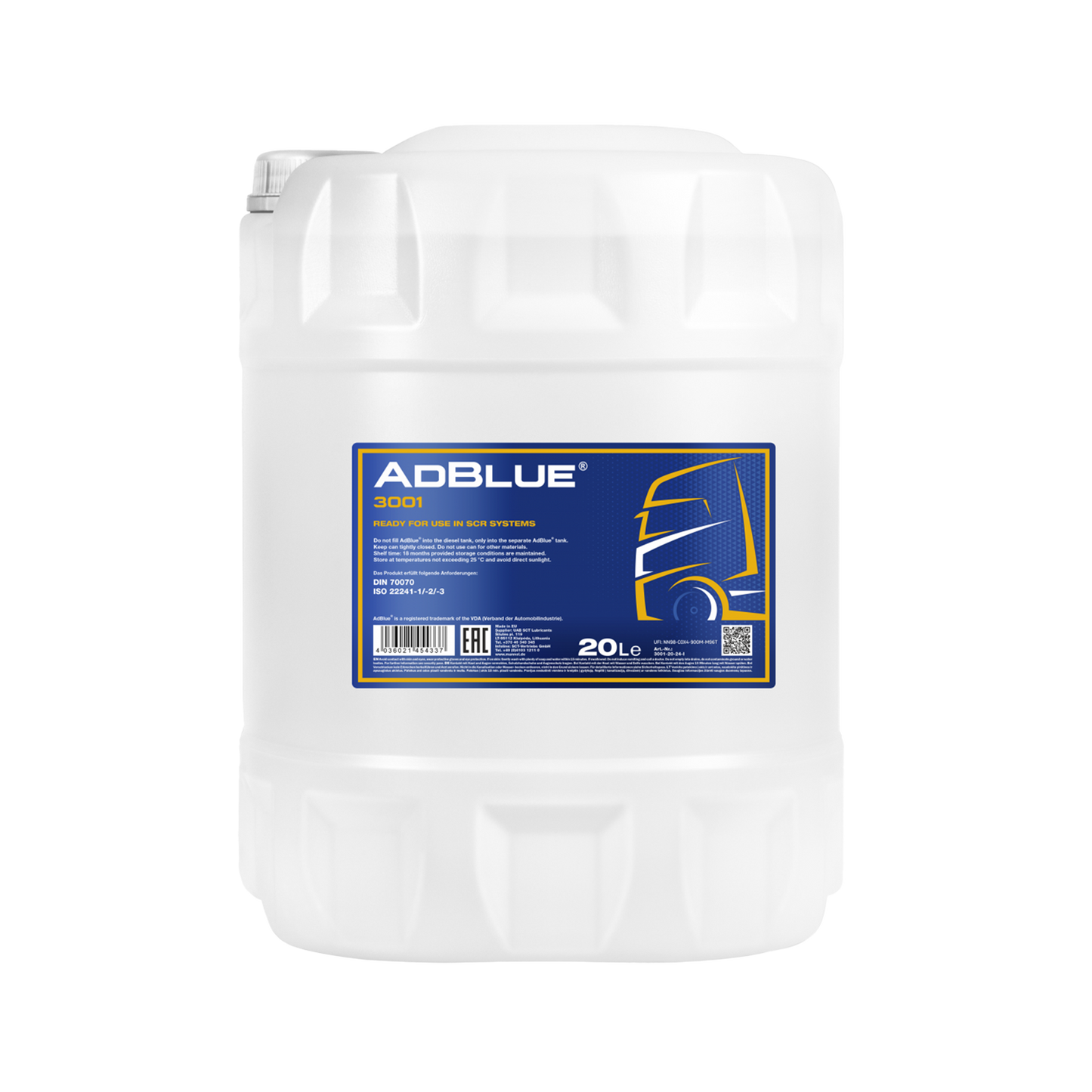 Mannol Adblue Diesel Exhaust Fluid (20L)