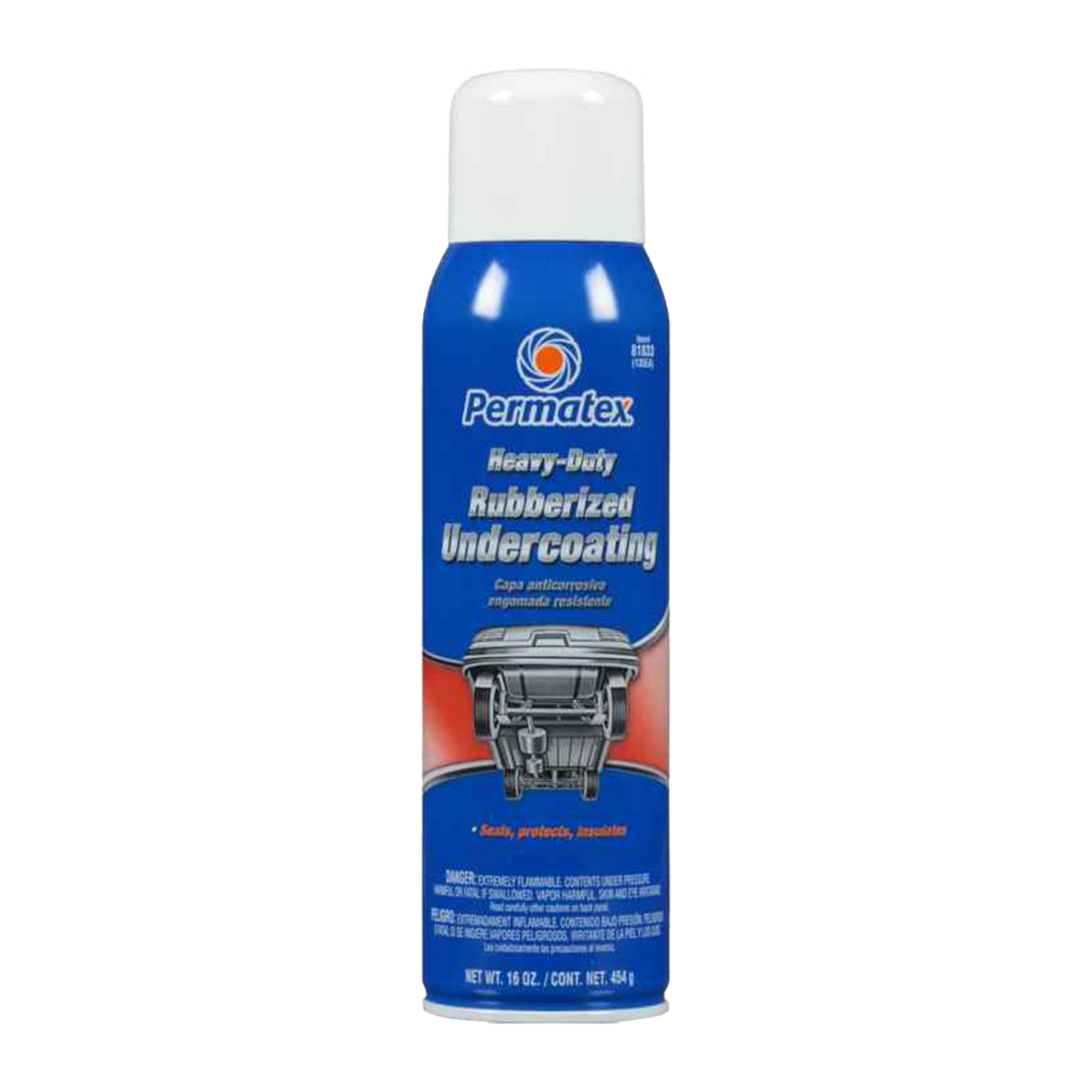 PERMATEX RUBBERIZED UNDERCOATING 16OZ.