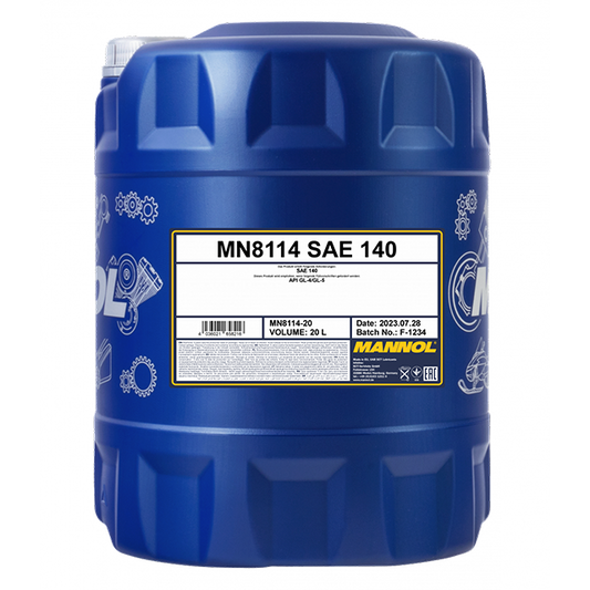 MANNOL GEAR OIL SAE 140 (PAIL) (20L) (8114-20)
