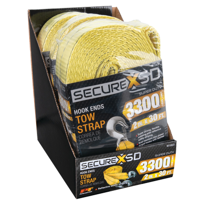 2" X 30' Tow Strap w/Hooks